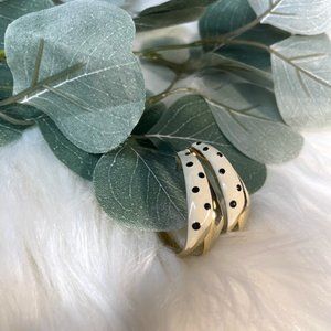 Dalmatian Print Half Hoop Earrings